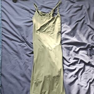 Olive Green Slip Dress